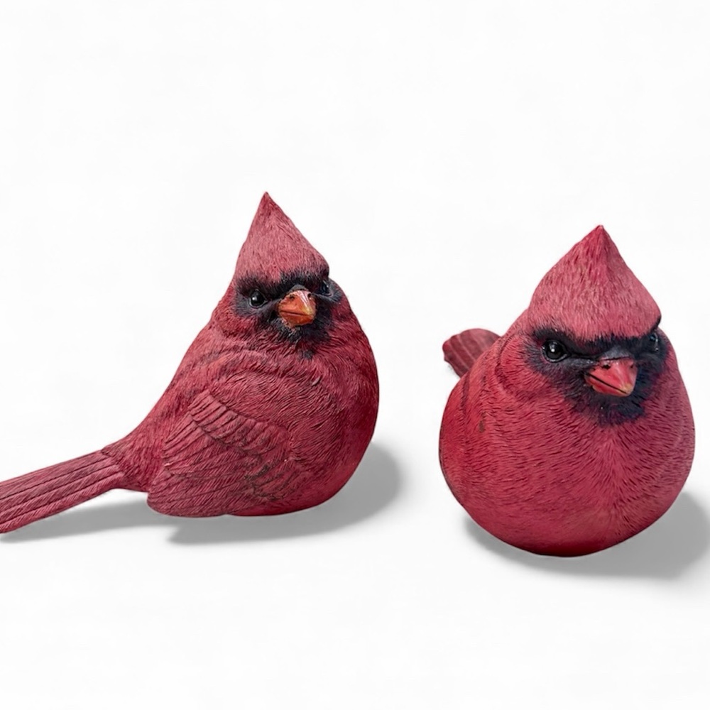 Tii Collections Vintage Red Cardinals Bird set